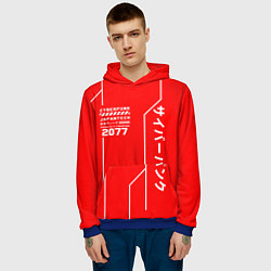 Толстовка-худи мужская CYBERPUNK FASHION, цвет: 3D-синий — фото 2