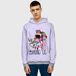 Толстовка-худи мужская Among Us, цвет: 3D-меланж — фото 2