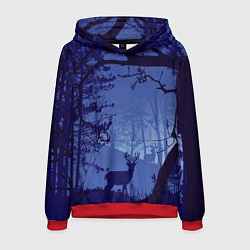 Толстовка-худи мужская ЛЕС, цвет: 3D-красный