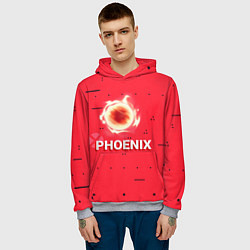 Толстовка-худи мужская Phoenix, цвет: 3D-меланж — фото 2