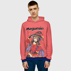 Толстовка-худи мужская Megumin, цвет: 3D-синий — фото 2
