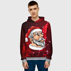 Толстовка-худи мужская Кульный дед, цвет: 3D-меланж — фото 2