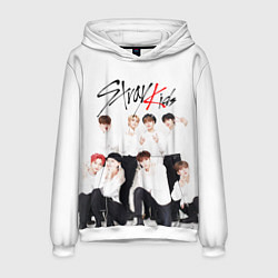Толстовка-худи мужская STRAY KIDS, цвет: 3D-белый