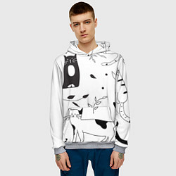 Толстовка-худи мужская Кис-Кис, цвет: 3D-меланж — фото 2
