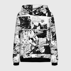 Толстовка-худи мужская Магическая битва манга, цвет: 3D-черный