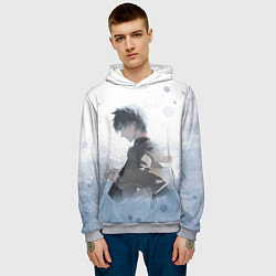 Толстовка-худи мужская Черный клевер, цвет: 3D-меланж — фото 2