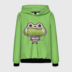 Толстовка-худи мужская Стеклянная лягушка, цвет: 3D-черный
