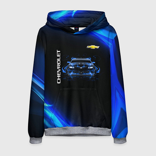 Мужская толстовка Chevrolet / 3D-Меланж – фото 1