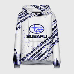 Толстовка-худи мужская SUBARU, цвет: 3D-меланж