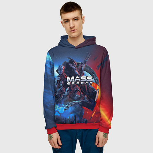 Мужская толстовка Mass EFFECT Legendary ed / 3D-Красный – фото 3