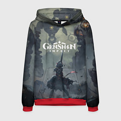 Толстовка-худи мужская Genshin impact Noelle, цвет: 3D-красный