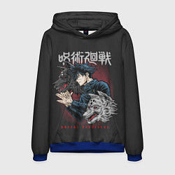 Толстовка-худи мужская Megumi Fushiguro, цвет: 3D-синий