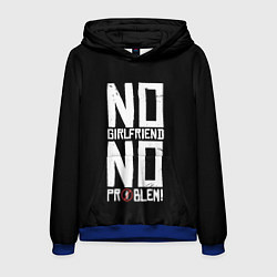 Толстовка-худи мужская Нет Девушки - Нет Проблем, цвет: 3D-синий