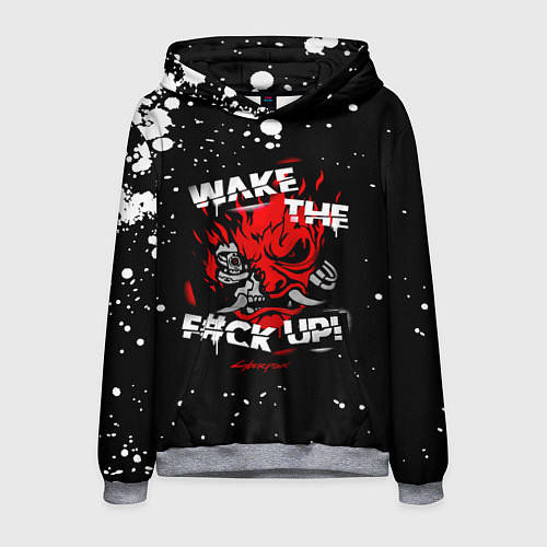 Мужская толстовка WAKE THE F CK UP! / 3D-Меланж – фото 1