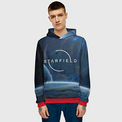 Толстовка-худи мужская Starfield, цвет: 3D-красный — фото 2