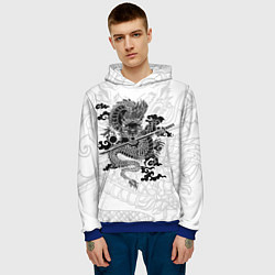 Толстовка-худи мужская ДРАКОН DRAGON, цвет: 3D-синий — фото 2