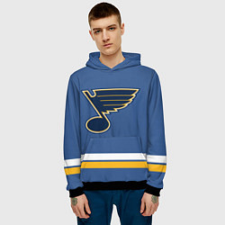 Толстовка-худи мужская Сент-Луис Блюз Форма1, цвет: 3D-черный — фото 2