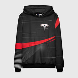 Толстовка-худи мужская TESLA ABSTRACT ТЕСЛА СПОРТ, цвет: 3D-черный