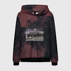 Толстовка-худи мужская Street Drift Уличный дрифт, цвет: 3D-черный
