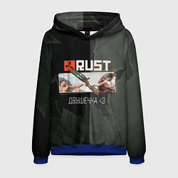 Толстовка-худи мужская Rust Мамкин Рейдер Раст, цвет: 3D-синий