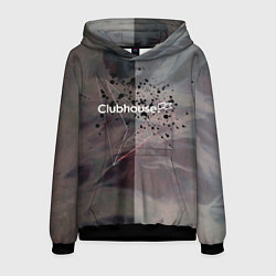 Толстовка-худи мужская Clubhouse Клабхаус лого бразги, цвет: 3D-черный