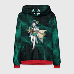 Толстовка-худи мужская Genshin Impact - Venti, цвет: 3D-красный