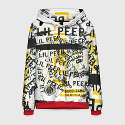 Толстовка-худи мужская LIL PEEP Vintage Graffiti Wall, цвет: 3D-красный