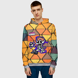 Толстовка-худи мужская Friday Night Funkin игра, цвет: 3D-меланж — фото 2