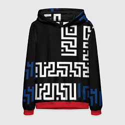 Толстовка-худи мужская Геометрический Минимализм, цвет: 3D-красный