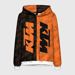 Толстовка-худи мужская KTM КТМ Z, цвет: 3D-белый