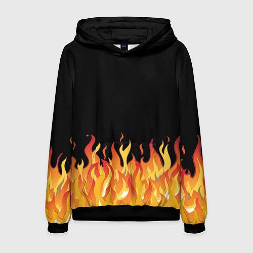 Мужская толстовка ОГОНЬ И НИЧЕГО ЛИШНЕГО / 3D-Черный – фото 1