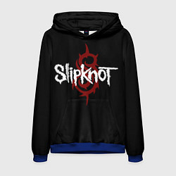 Толстовка-худи мужская Slipknot Надпись, цвет: 3D-синий