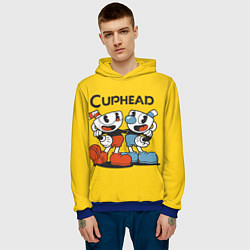 Толстовка-худи мужская CUPHEAD, цвет: 3D-синий — фото 2