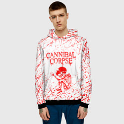 Толстовка-худи мужская Cannibal corpse, цвет: 3D-черный — фото 2
