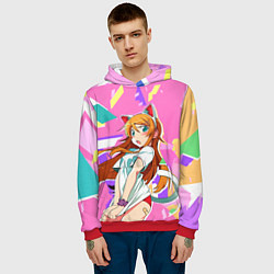 Толстовка-худи мужская Kirino Kousaka, цвет: 3D-красный — фото 2