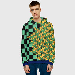 Толстовка-худи мужская ТАНДЖИРО И ТОМИОКА, цвет: 3D-синий — фото 2