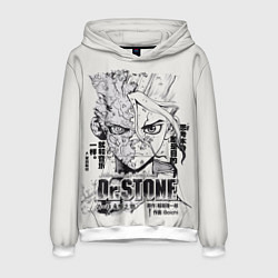 Толстовка-худи мужская Dr Stone Senkuu, цвет: 3D-белый
