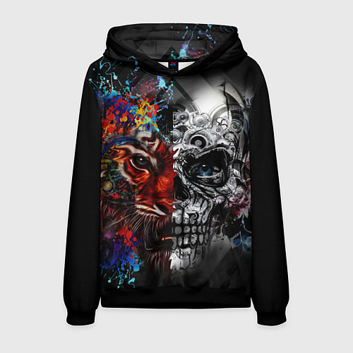 Мужская толстовка TIGER / 3D-Черный – фото 1