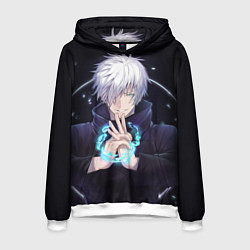 Толстовка-худи мужская ГОДЖО САТОРУ GOJO SATORU, цвет: 3D-белый