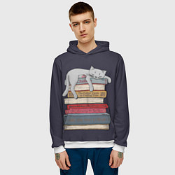 Толстовка-худи мужская Relax Cat, цвет: 3D-белый — фото 2