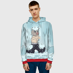 Толстовка-худи мужская МЕДИТАЦИЯ ИНОСКЕ, цвет: 3D-красный — фото 2