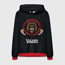 Толстовка-худи мужская Valheim Viking Bear, цвет: 3D-красный