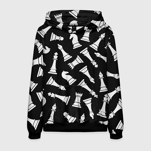 Мужская толстовка Фигуры, Шахматы / 3D-Черный – фото 1