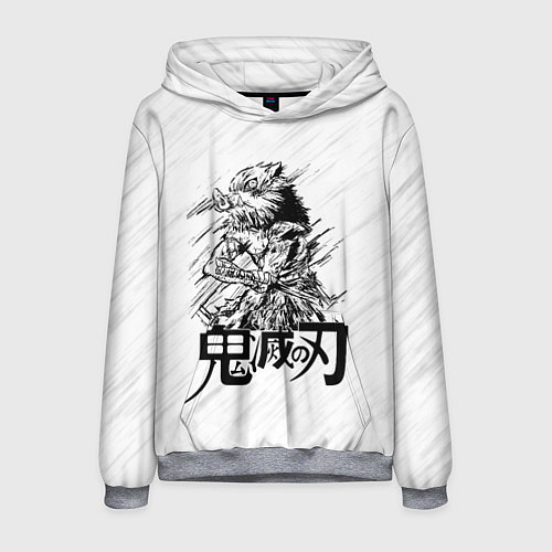 Мужская толстовка Иноске Хашибира Kimetsu no Yaiba / 3D-Меланж – фото 1