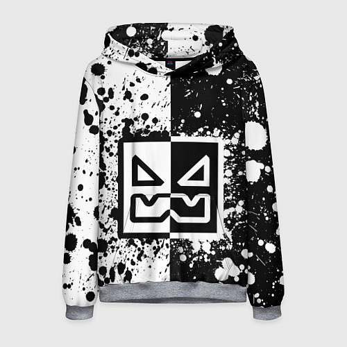 Мужская толстовка Geometry Dash: Black / 3D-Меланж – фото 1