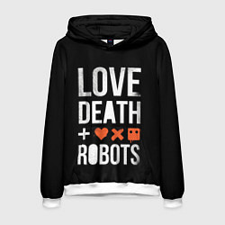 Толстовка-худи мужская Love Death Robots, цвет: 3D-белый