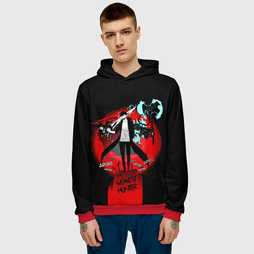 Мужская толстовка SOLO LEVELING ПОРТАЛ / 3D-Красный – фото 3