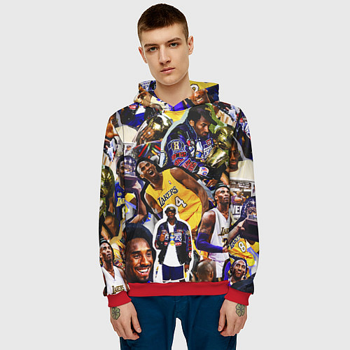 Мужская толстовка КОБИ БРАЙАНТ KOBE BRYANT / 3D-Красный – фото 3