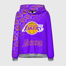 Толстовка-худи мужская LOS ANGELES LAKERS ЛЕЙКЕРС, цвет: 3D-меланж