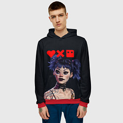 Толстовка-худи мужская Love, Death and Robots Lora Z, цвет: 3D-красный — фото 2